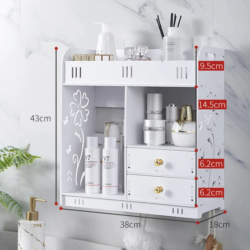 Etagere Murale de Salle de Bain en PVC – 43x38cm