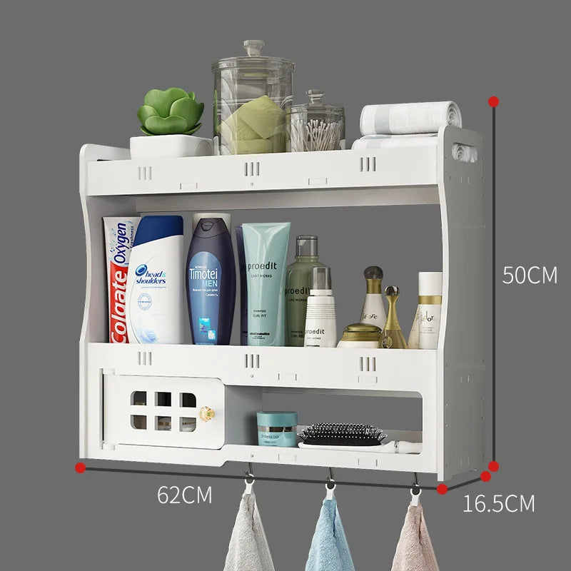 Etagere Murale de Salle de Bain en PVC – 43x38cm