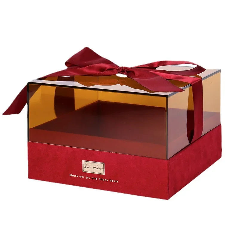 Boite Cadeau en Carton avec Ruban Rouge