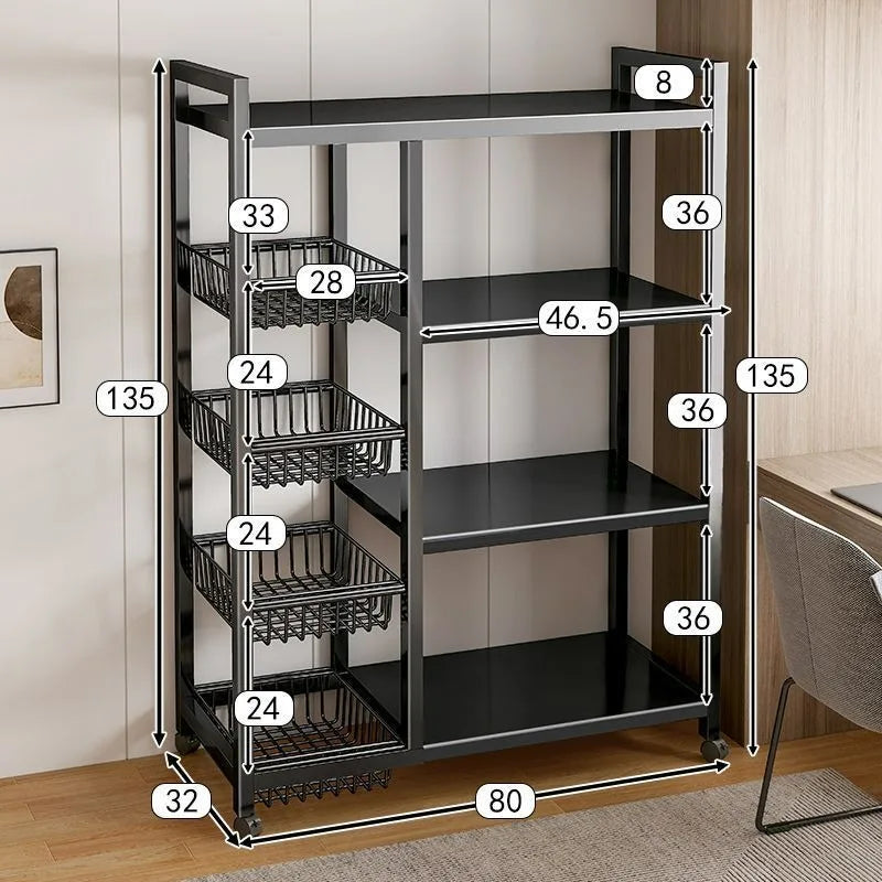 Etagere / Chariot de Cuisine en Acier avec Roues 135x115x32cm